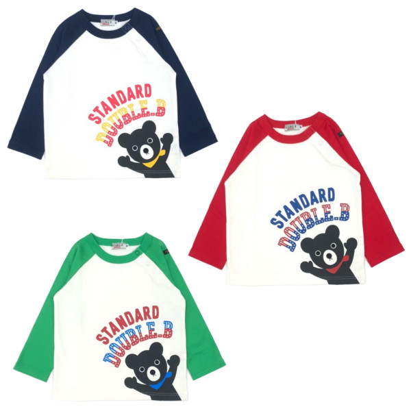 【新品】DOUBLE.B だまし絵半袖Tシャツ バレンシアガ新作ダッドスニーカーコラボ ダブルBロゴプリント