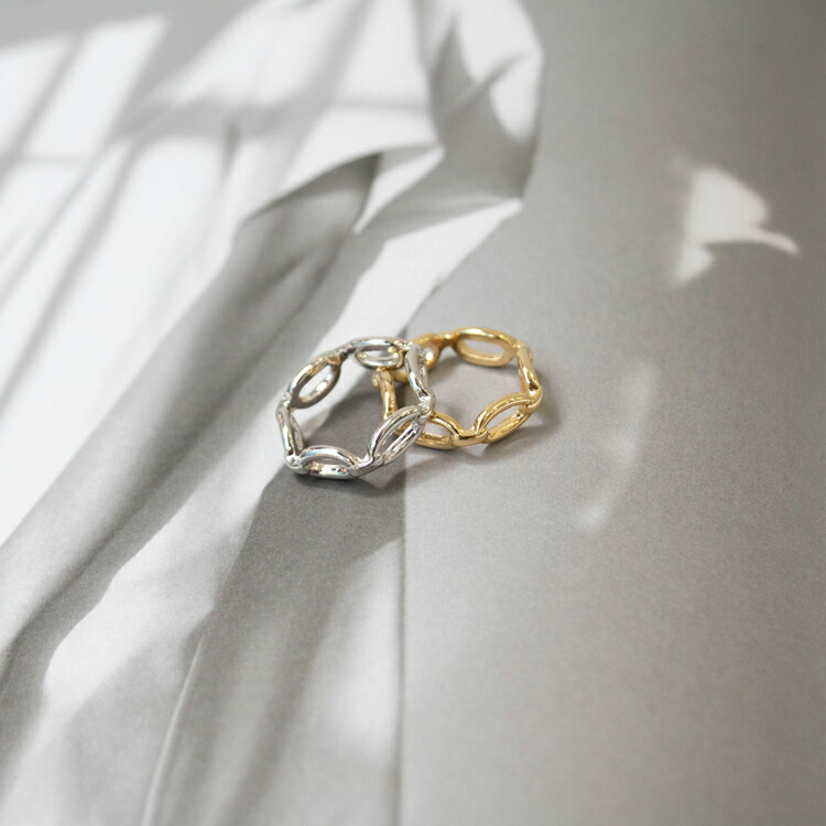 楽天市場 チェーンリング リング アクセサリー シンプル 大人カジュアル ファッション トレンド シルバーアクセサリー ゴールド チェーン プチプラ Jolielle ジョリエル