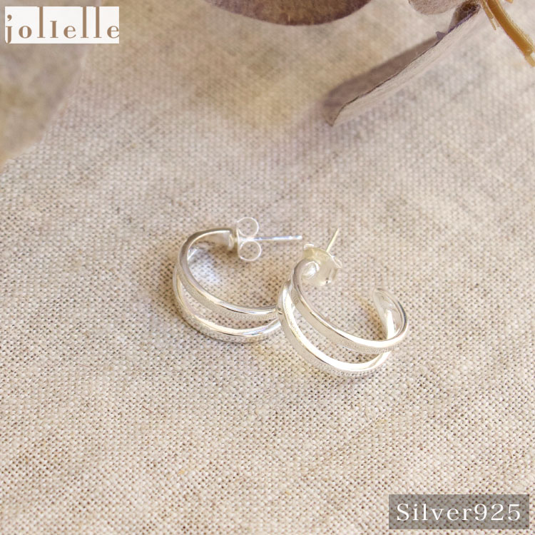 楽天市場 シルバー925 クレセントフープピアス シンプル ムーン アクセサリー ピアス 高品質 ギフト プレゼント 韓国 ファッション Jolielle ジョリエル