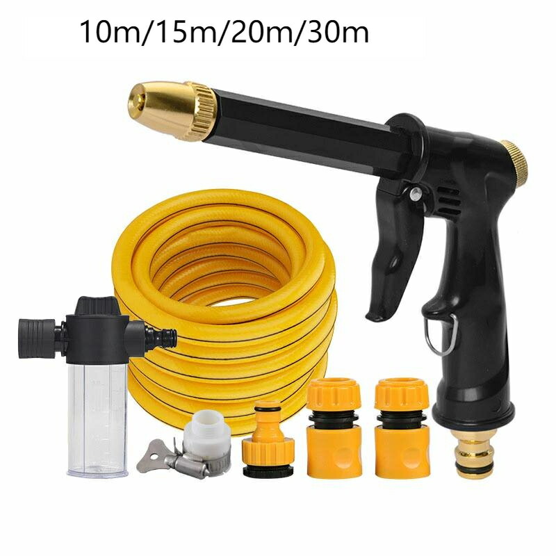 送料無料 【30m】 洗車フォームガン 泡タンク ノズル 水道 バンド付蛇口ニップル コネクター 洗車 掃除用品 タイヤ 玄関 庭 窓 水やり 散水ノズル ウォッシュガン 高圧洗浄 洗車のパイプ 10m15m20m30m 強力 c-cheyong-11891-gg