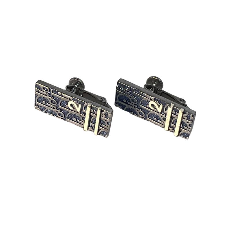 【最終処分SALE】Dior ディオールトロッター イヤリング ブルー A-11096
