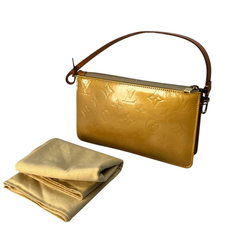 LOUIS VUITTON ルイヴィトン ヴェルニ レキシントン レザー ハンドバッグ イエロー A-11555