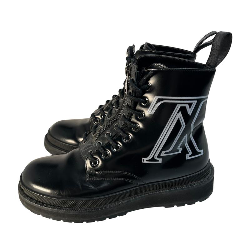 LOUIS VUITTON ルイヴィトン ブラックアイス ジップアップ アンクルブーツ ブラック A-11630