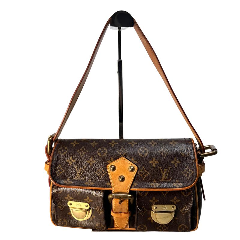LOUIS VUITTON ルイヴィトン ハドソン モノグラム レザー ショルダーバッグ ブラウン A-12283