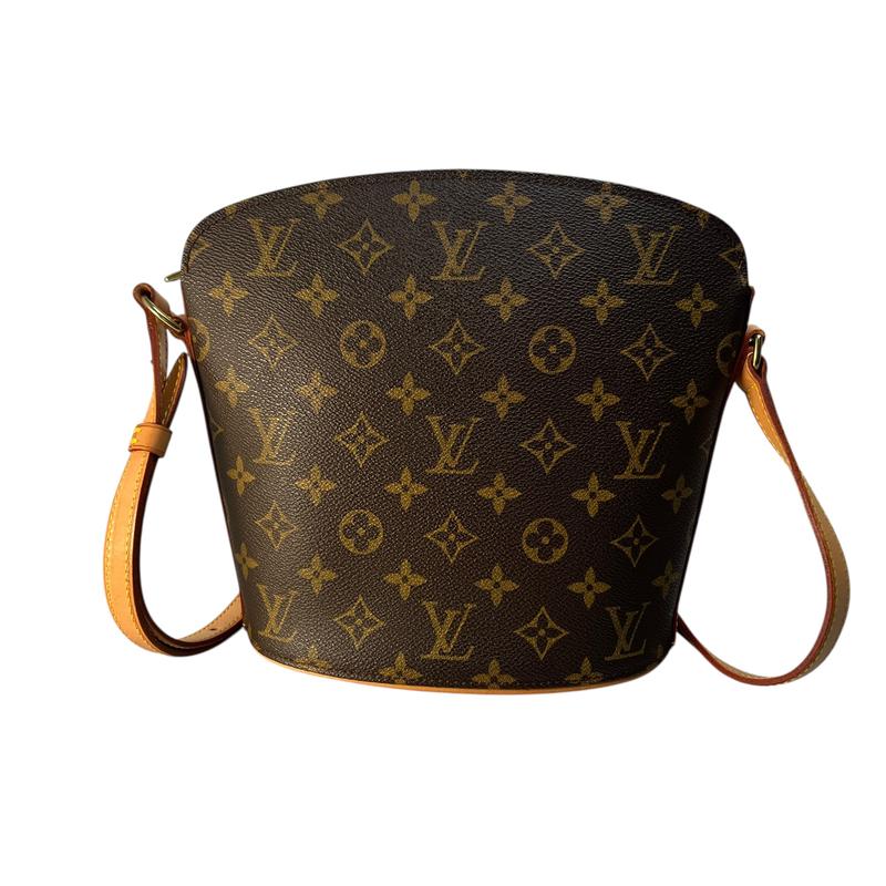 LOUIS VUITTON ルイヴィトン ドルーオ レザー ショルダーバッグ ブラウン A-12286