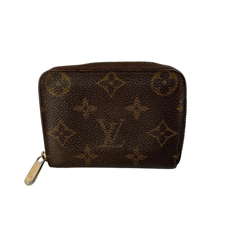 LOUIS VUITTON ルイヴィトン モノグラム LV レザー ジッピーコインパース ブラウン A-12132
