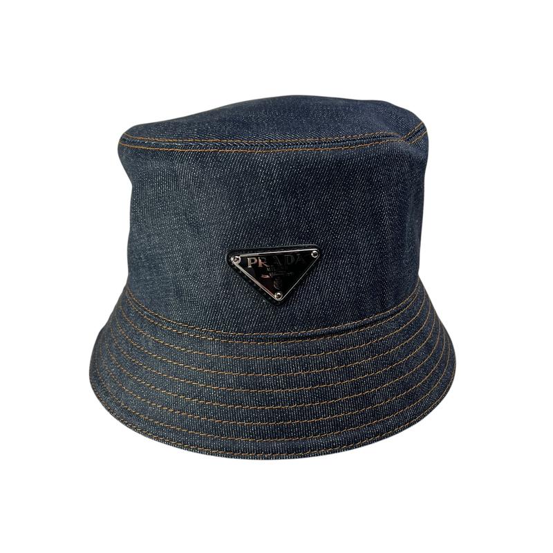 PRADA プラダ ３角形ロゴタイプ XL ジーンズ 鳥打ち帽 紺 A-12855