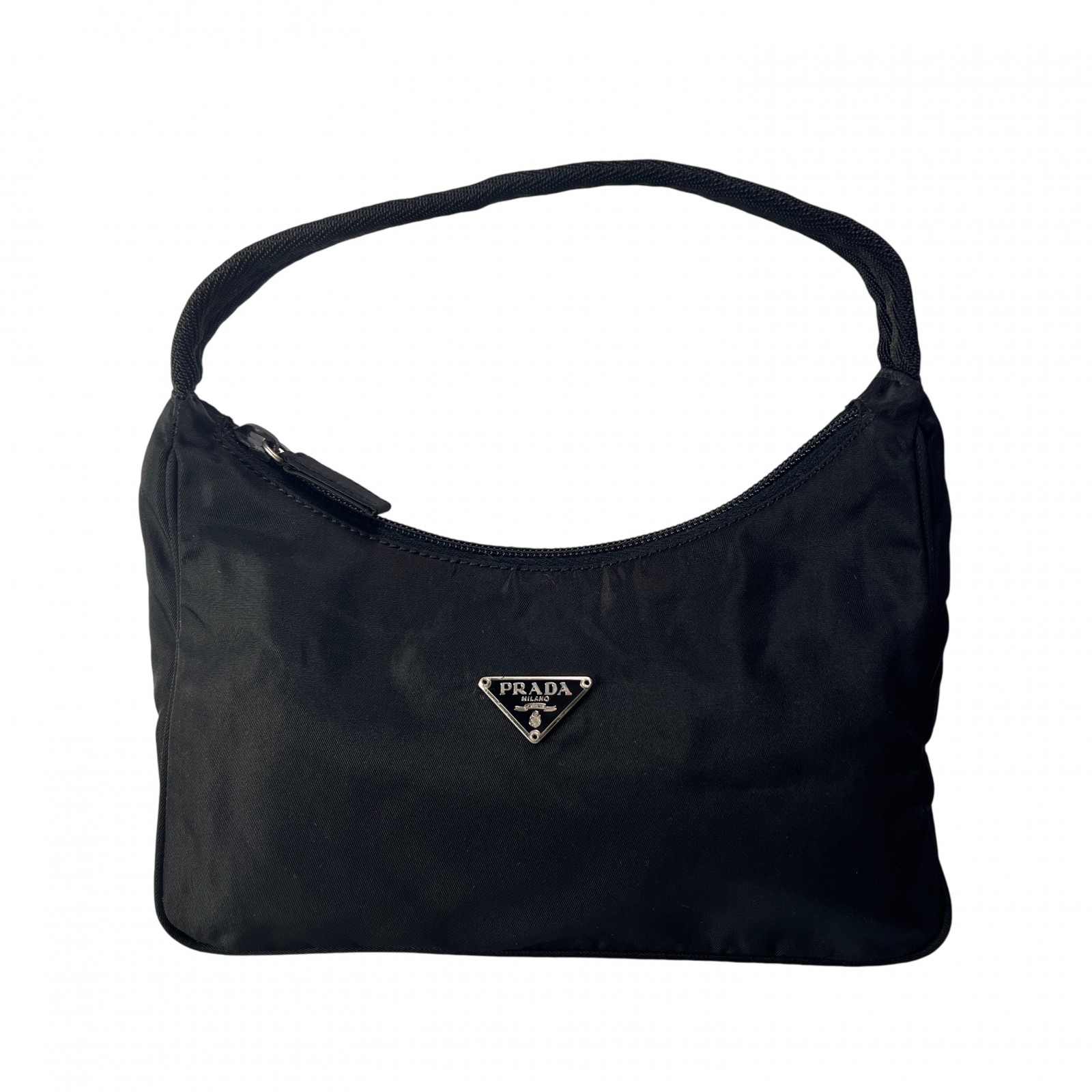 PRADA プラダ 三角ロゴ ナイロン ハンドバッグ 黒 A-14110｜JOLIJOU
