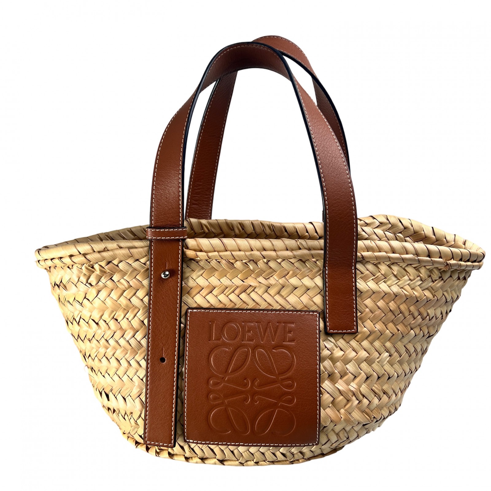 LOEWE ロエベ アナ瓦 ハンドバック 赤銅色 A-13484