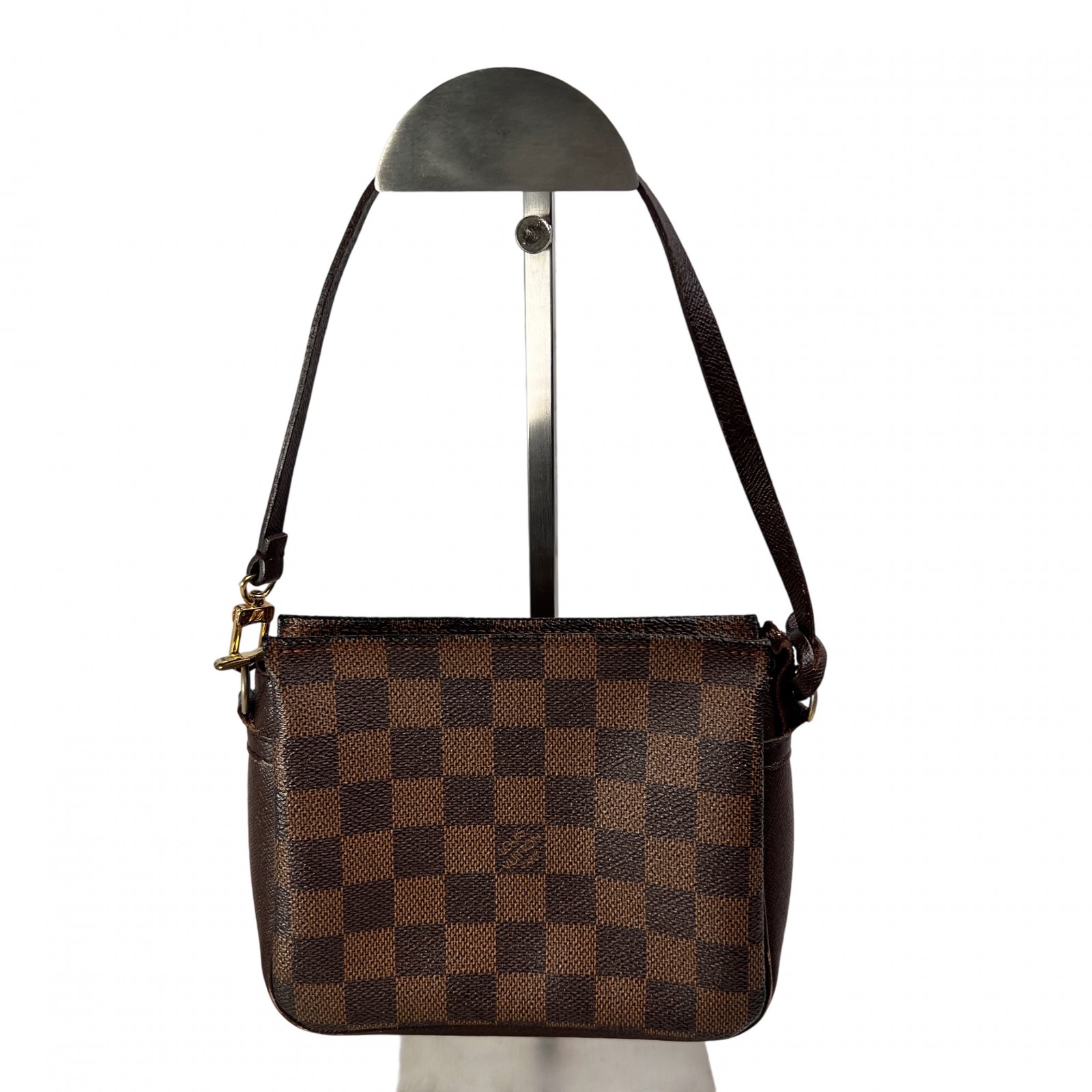 LOUIS VUITTON ヴィトン ダミエ メイク車寄せ なめし革 ハンドバック 赤銅色 A-13725