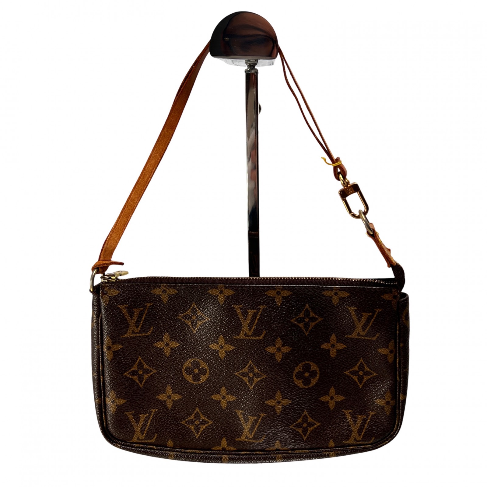 LOUIS VUITTON ヴィトン アクセソワール なめし革 ハンドバック 赤銅色 A-14108