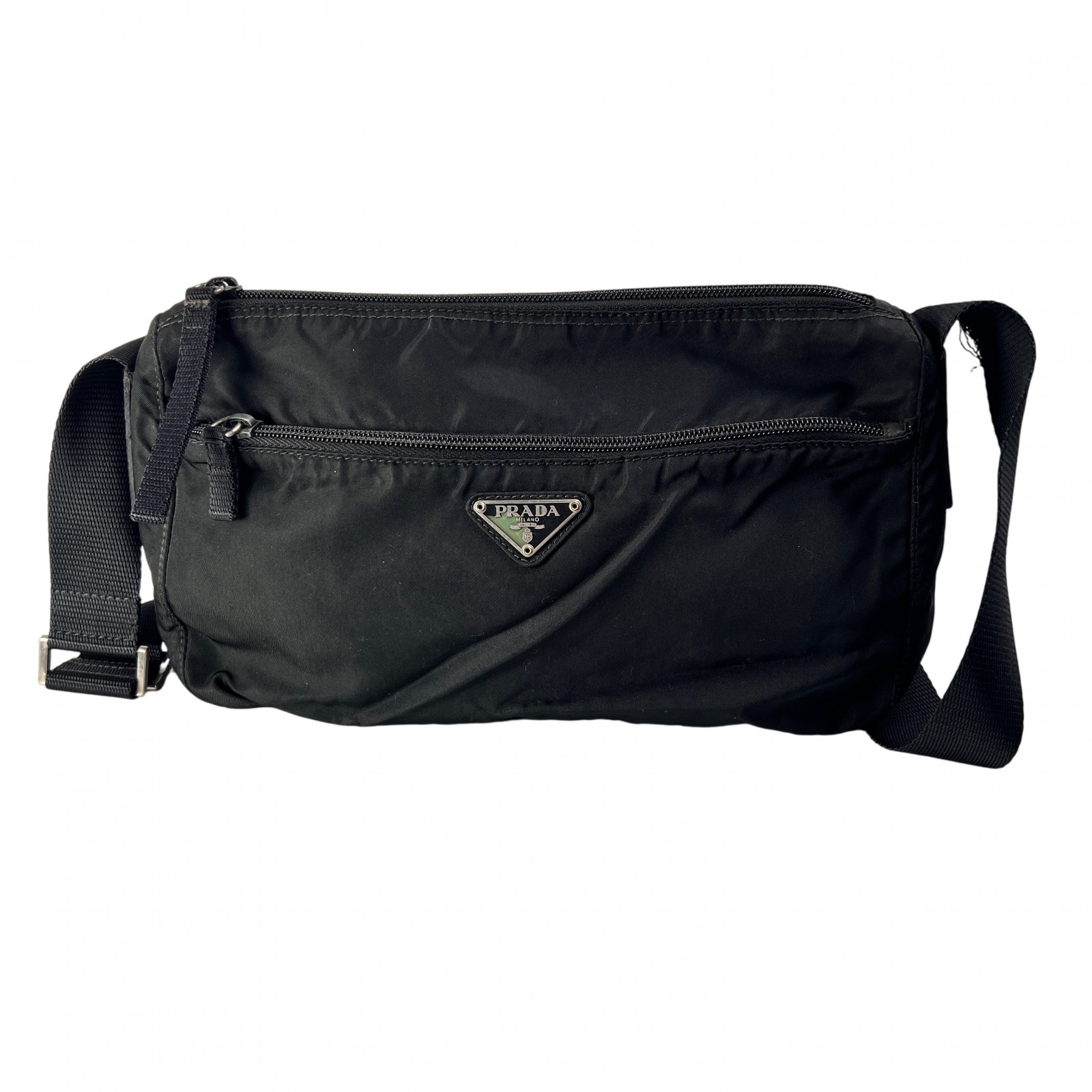 PRADA プラダ 三角ロゴ ナイロン ショルダーバッグ 黒 A-13854｜JOLIJOU