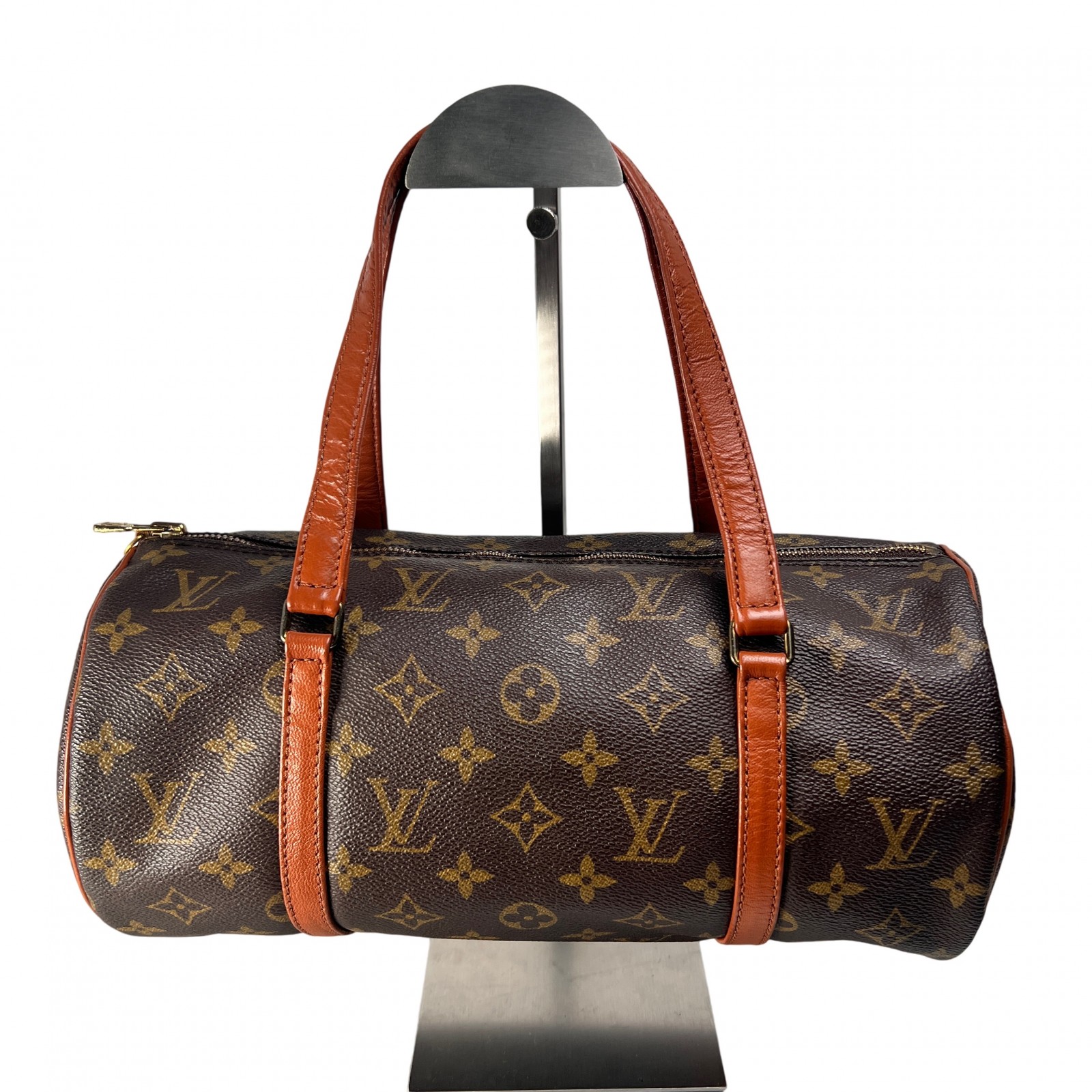 LOUIS VUITTON ヴィトン パピヨン 30 モノグラム レザー ハンドバッグ ブラウン A-14354｜JOLIJOU 45,420円