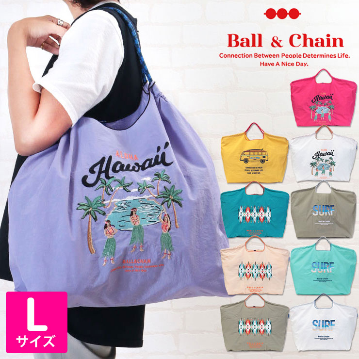 ballchain　ボールアンドチェーン　バッグ　刺繍　BCLA　A4　肩掛け　サスティナブル　SAN　プレゼント　トート　買い物　Lサイズ　三原英詳　【正規販売店】　ショルダー　可愛い　｜2WAY　大容量　エコバッグ　MIHARA　オシャレ　お洒落　ショッピングバッグ　日本赤十字　斜め掛け　HIDEAKI