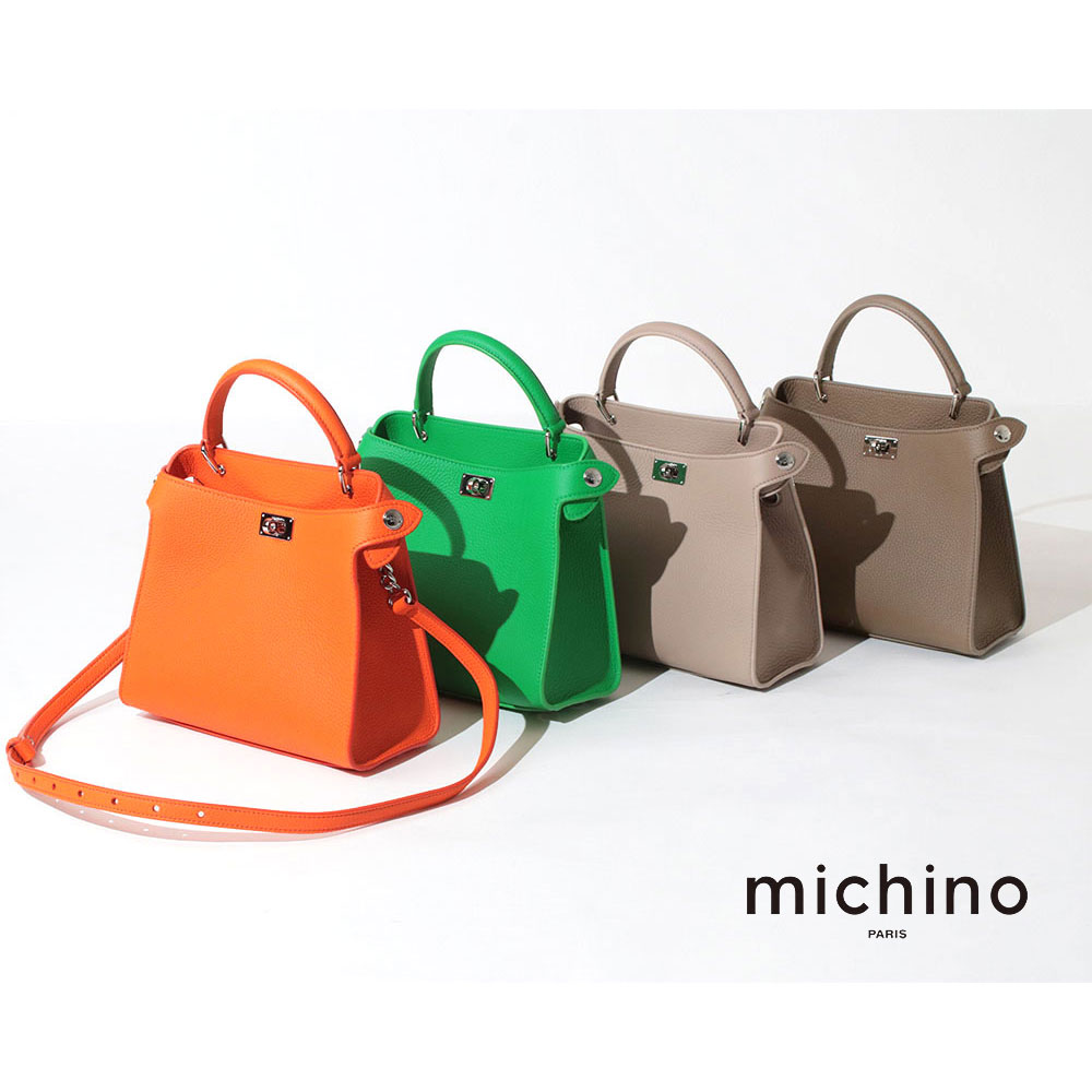 正規販売店】 MICHINO PARIS ミチノパリ バッグ LUTECE mini 2WAY ハンドバッグ B105｜michino paris パリ  フランス 斜め掛け ミニ コンパクト ミニマル シンプル レザー 本革 丈夫 ヤスミチノ イタリア製 おしゃれ 大人 ブランド プレゼント 新品 公式  正規品