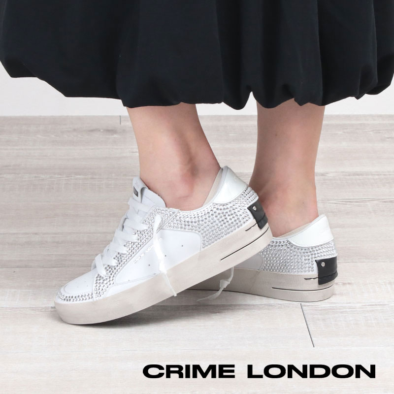 楽天市場】【20％オフクーポン】 【正規品】 CRIME LONDON クライムロンドン スニーカー レディース SK8 DELUXE |  ヴィンテージ加工 ダメージ加工 レオパード ローカット イタリアンブランド 靴 シューズ 大人 遊び心 ラメ 足元 おしゃれ SNS 公式 ギフト  プレゼント 新品 ...