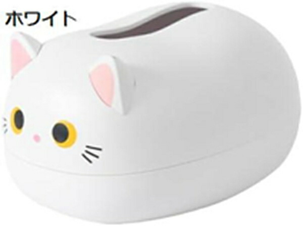 多機能収納置物 ティッシュケース 収納ボックス ティッシュボックス かわいい クリエイティブ 収納 ティッシュペーパーつまようじ収納 小物収納 小物入れ 卓上置物 にゃんこ像 装飾 実用性 家庭用 白猫 贈り物 ホワイト
