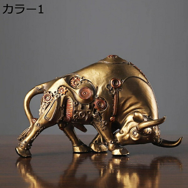 楽天市場】オブジェ ゴールド ブル 闘牛 置物 フィギュア 牛の像 3D