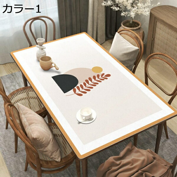 テーブルクロス デスクマット モダン ビニール 北欧風 70*120 キッチン用品 抽象的 PVC製 防水 撥水 耐久 防水 デスクカバー ズレ防止 スベリ防止 防水 耐久 汚れ防止 家具保護 カラー 汚れつきにくい 掃除しやすい 食事テーブルクロス｜Libre777