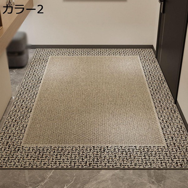 玄関マット 屋外 室内 泥落とし マット ドアマット 滑り止め付き 速乾 吸水 洗える レトロ エントランスマット 入り口マット 店舗 飲食店 オフィス カラー2 事務所 おしゃれ 大判 耐磨耗性 80*120｜Libre777