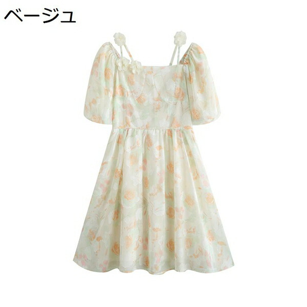 ワンピース レディース 夏 ミニ 半袖 ドレス S～L 可愛い おしゃれ 柔らかい 着痩せ 普段着 日常 通学 通勤 カジュアル ゆったり 学院風 裏地なし サマードレス リゾートワンピース