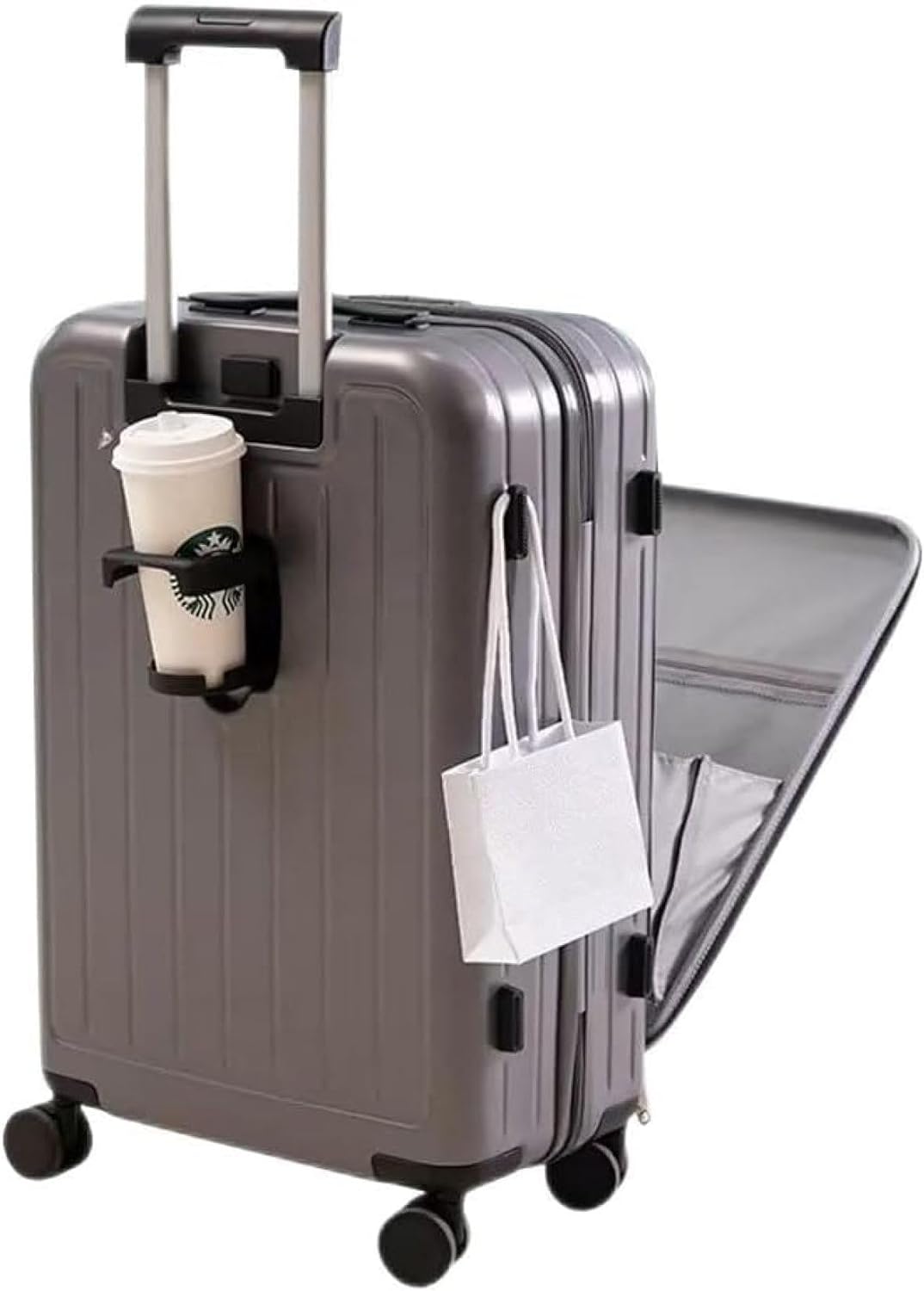 旅行バッグ 持ちはこび入れもの M：（約53L 託送止むを得ず） 60*36*25糎 機内持込 向こう正面開けっ広げ USB界面付き添い人 優勝杯保持者 一般受け キャリーバッグ 耐衝撃 静音 軽さ 小型 旅する 出張