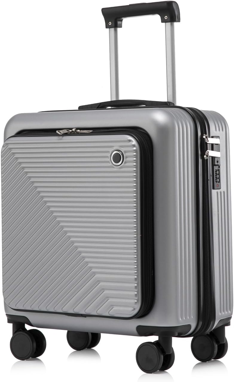 スーツケース キャリーケース 機内持ち込み 30L フロントオープン キャリーバッグ TSAロック搭載 フロントポケット ファスナー式 超軽量 小型 耐衝撃 静音 ダブルキャスター 360度回転 旅行