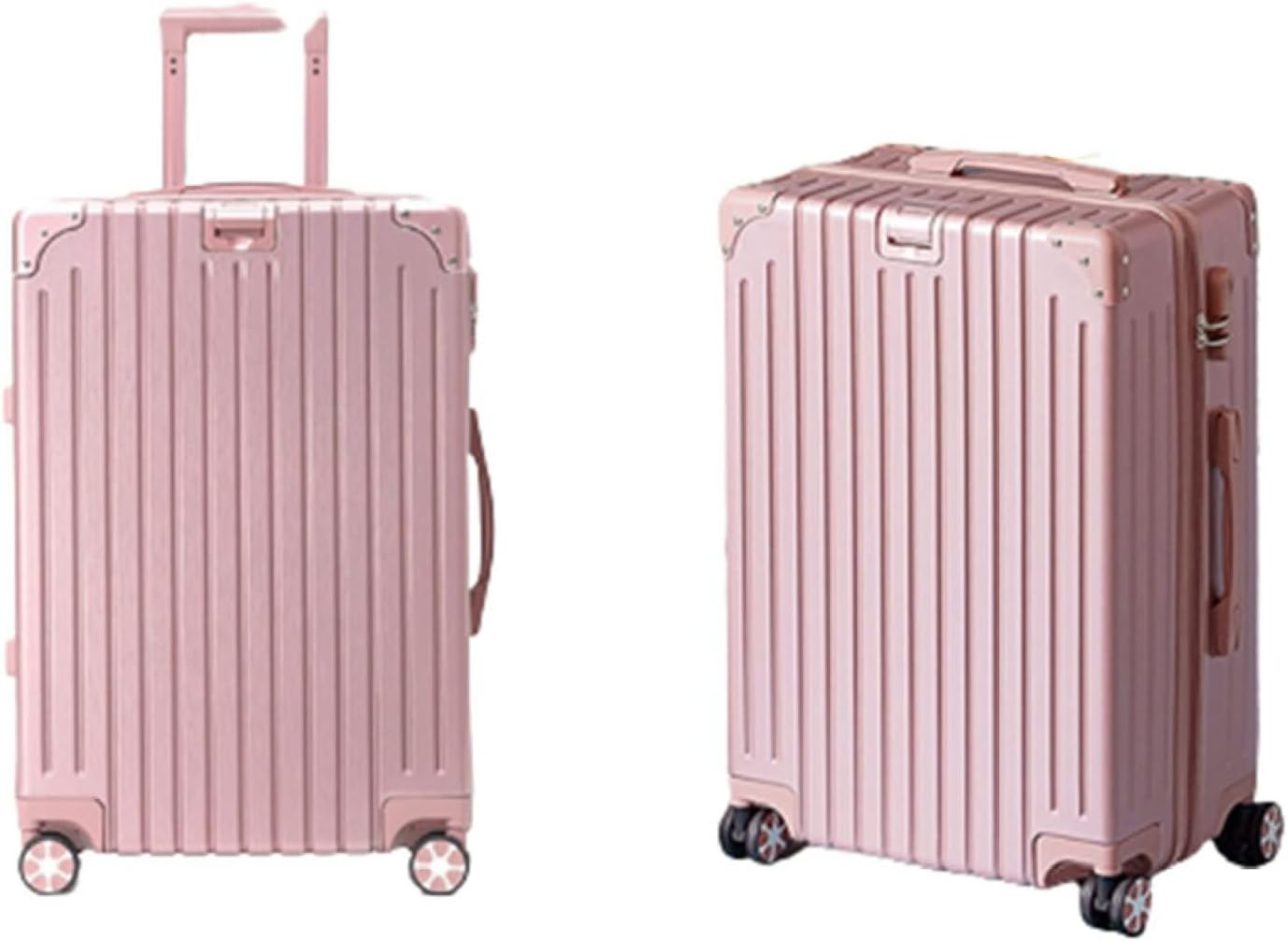 旅行バッグ 持ちはこび入れもの 機内持ち込み 35L キャリーバッグ ジッパー式 超軽さ 小型 耐衝撃 静音 ダブルキャスター 360度回転させる 旅する 商行為 出張 サクラ色 S大きさ（1-3泊）