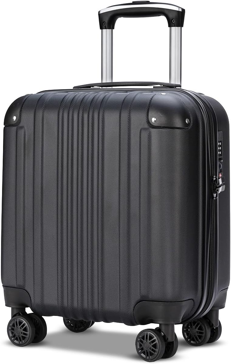 旅行バッグ キャリーバッグ 持ちはこび入れもの 大電気容量 超軽さ TSA鍵を掛ける ダブルキャスター 静音 旅する 商行為… (黒いこと  S-Small)