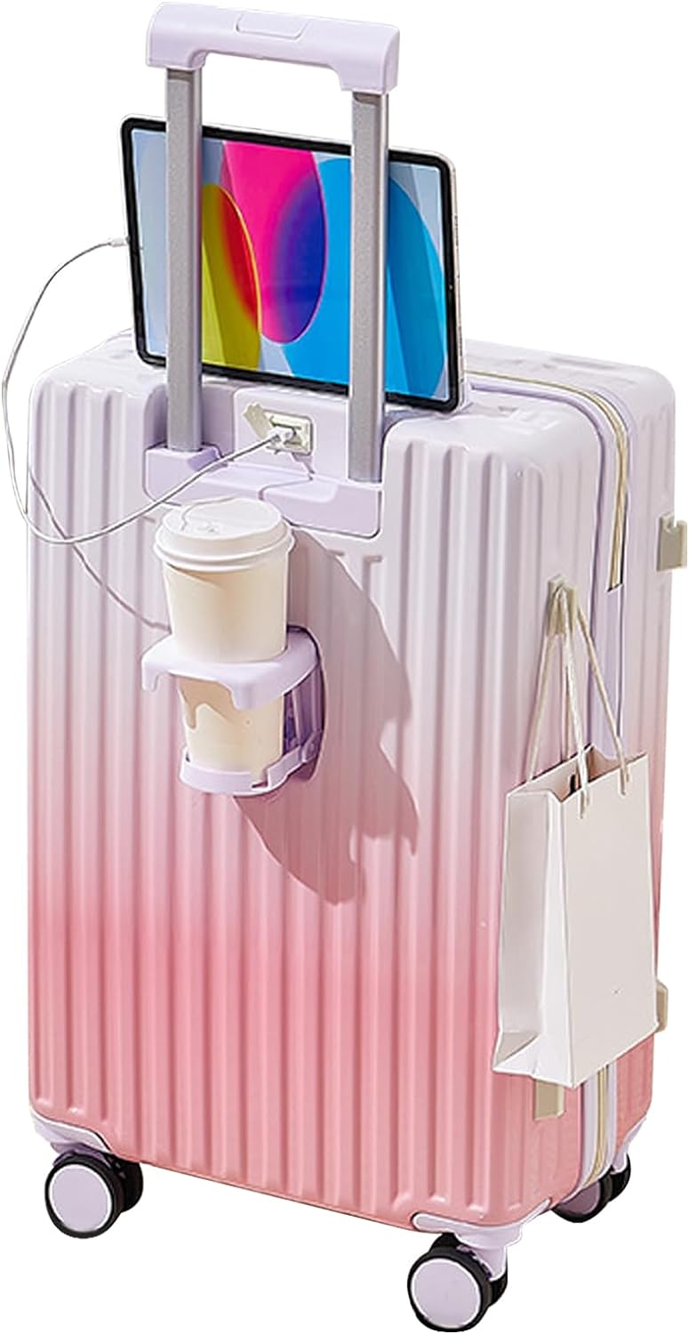 旅行バッグ 持ちはこび入れもの キャリーバッグ コロコロうしろ側 USB界面 USB界面付き添い人 申し受ける口 ビルトインカップホルダー 商行為 機内持込 1泊 2泊 3泊 超軽さ 大型 今めかしい 軽さ 静音