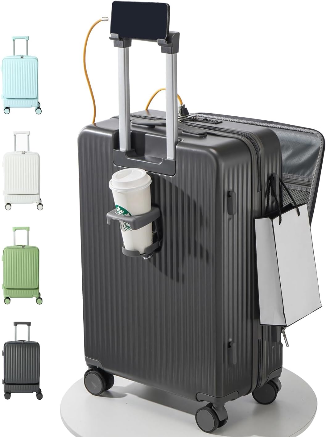 旅行バッグ キャリーバッグ 持ちはこび入れもの 機内持込 超軽さ 大型 静音 ダブルキャスター 耐衝撃 360度回転させる TSAローク積み上げる ジッパー式 旅する 商行為 出張 USB界面付(S大きさ(42