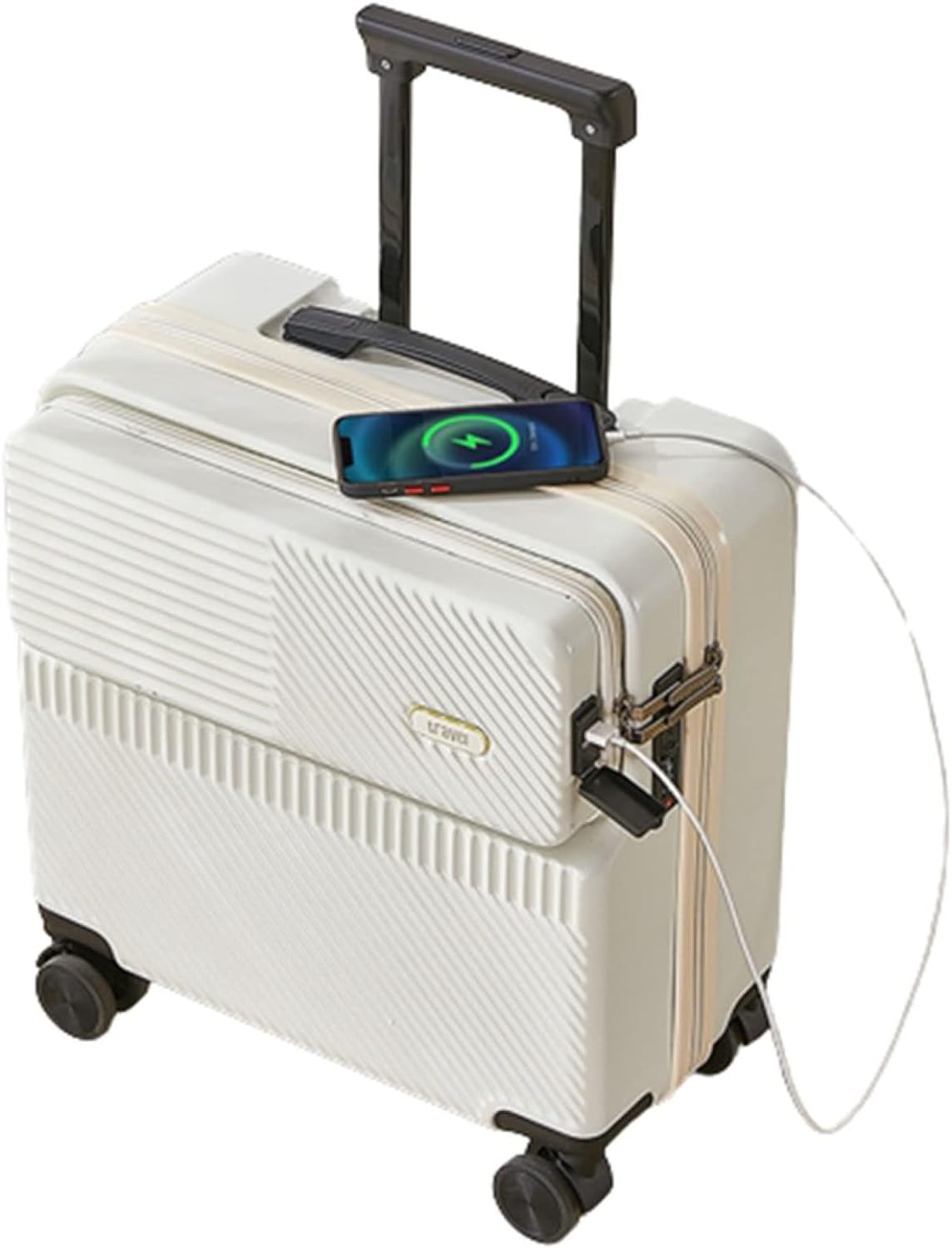 旅行バッグ 持ちはこび入れもの 機内持ち込み 30L 向こう正面開けっ広げ キャリーバッグ USB申し受ける口 TSA鍵を掛ける積み上げる 向こう正面衣嚢 ジッパー式 超軽さ 小型 耐衝撃 静音 ダブルキャスター 36