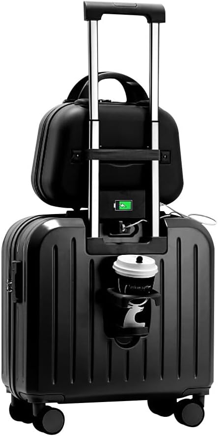 旅行バッグ 機内持ち込み S大きさ 多役立つこと 小型 持ちはこび入れもの 親子仕掛ける USB界面付き添い人 文字盤式鍵を掛ける 優勝杯保持者付き添い人 軽さ 静音キャスター 耐衝撃 2泊3日 出張 学びとる 旅する ブラッ