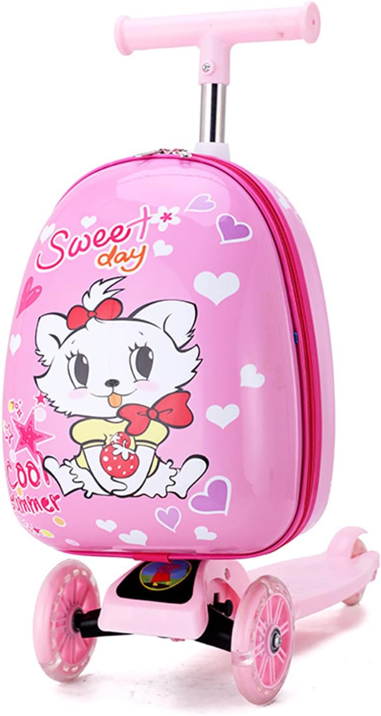 キッズ キャリーケース スーツケース 子供 スクーター スクーター荷物 トロリーケース 二合一 乗れる 折りたたみ式 かわいい 軽量 大容量 トロリーケ ースバッグ キャリーバッグ 女の子 男の子 多