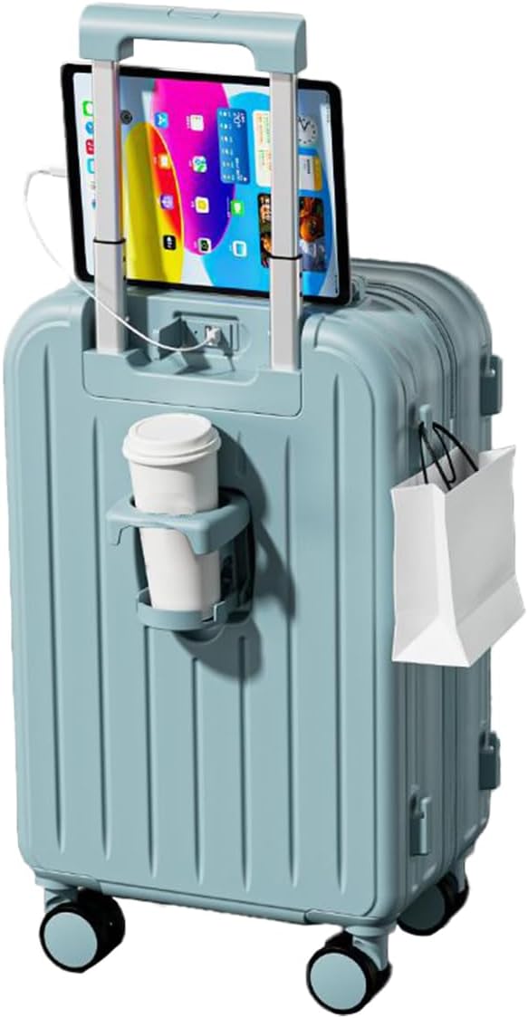 旅行バッグ 持ちはこび入れもの コロコロうしろ側 USB界面付き添い人 申し受ける口 ビルトインカップホルダー 商行為 機内持込 1泊 2泊 3泊 超軽さ 大型 静音 ダブルキャスター 耐衝撃 360度回転させる 旅する