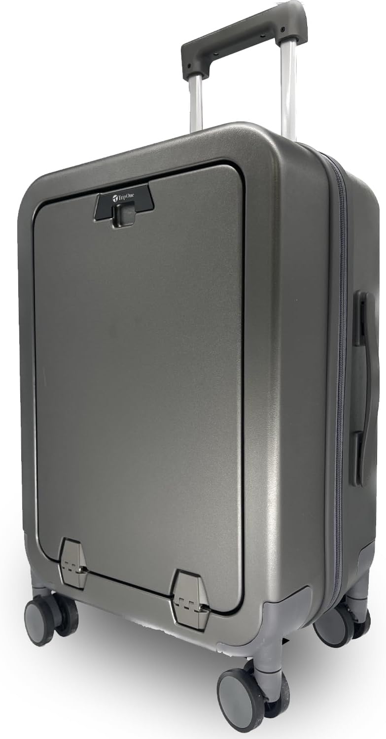 スーツケース 機内持ち込み フロントオープン収納 キャリーケース PC ABS材質 大容量 キャリーバッグ 超軽量 耐衝撃 静音 360度回転 多機能フロントオープンパソコンケース ダイヤル TSAロ