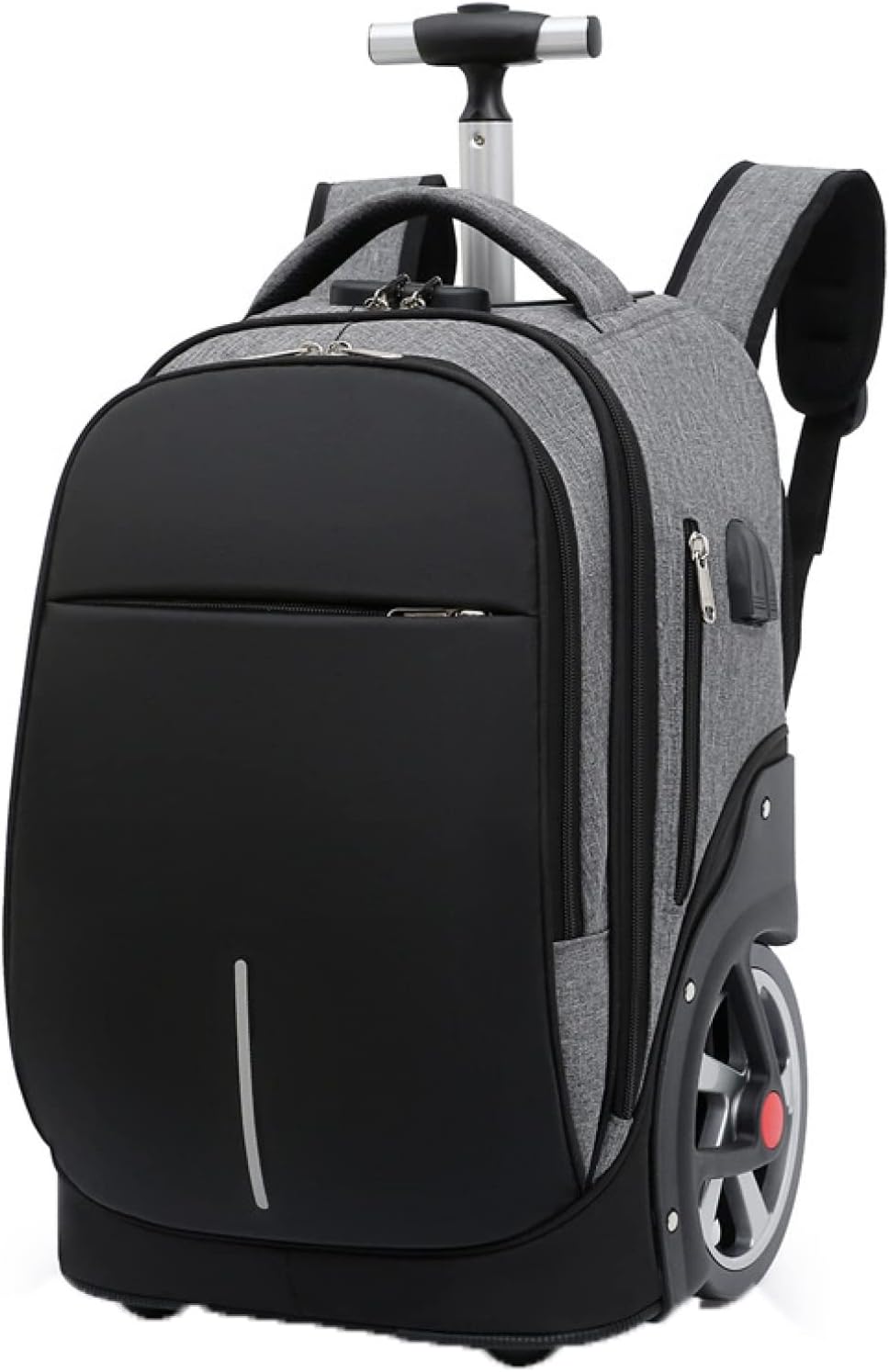 リュックキャリー 3way キャスターバッグ 35L キャリーバッグ 小型 2~3泊対応 2輪 撥水加工 トロリーバッグ メンズ レディース 旅行 合宿 出張 旅行バッグ スーツケース USB充電ポー|Libre777