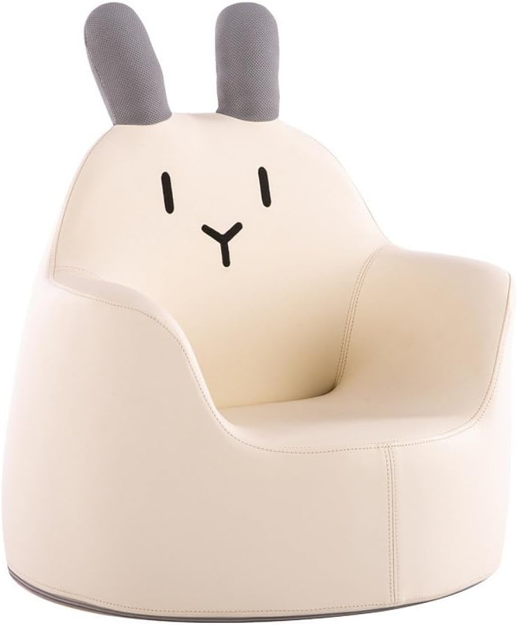 子供ソファー キッズソファー 子供用椅子 背もたれ手すり付 可愛い動物デザイン キッズ家具 座椅子 (ベージュのウサギ)