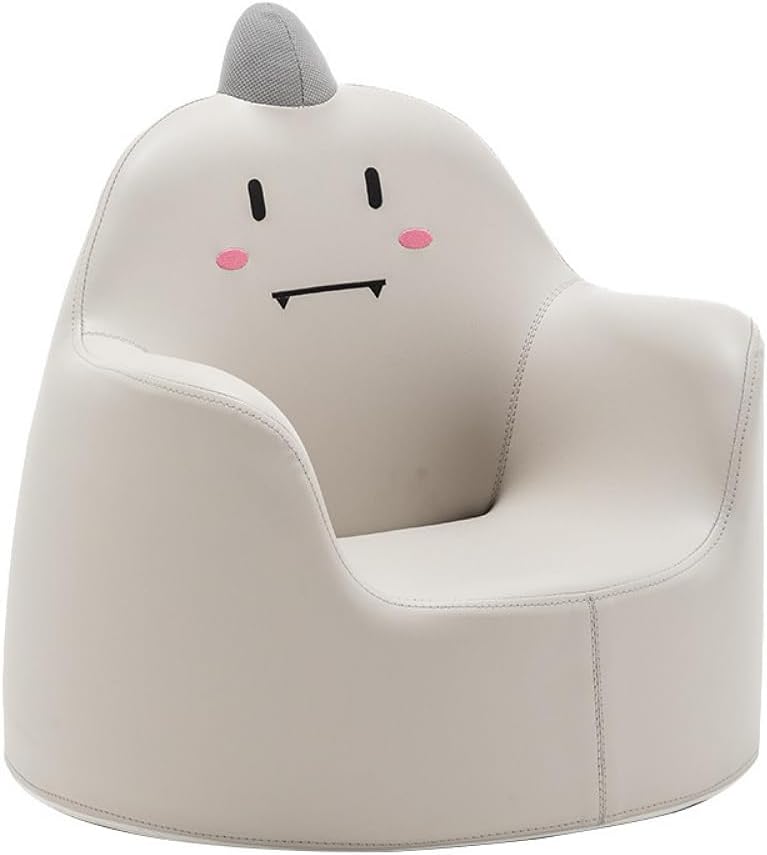 子供ソファー キッズソファー 子供用椅子 背もたれ手すり付 可愛い動物デザイン キッズ家具 座椅子 (灰色の恐竜(特大バージョン))