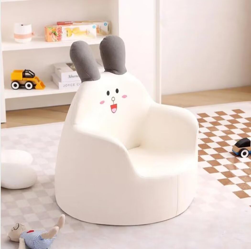 子どもソファー キッズソファー ベビーソファー 子供用 ソファー 赤ちゃん 可愛い ふわふわ 背もたれ 防水 弾力性 室内 PU スポンジ インテリア プレゼント 動物 座椅子 一人掛け うさぎ ホワ|Libre777