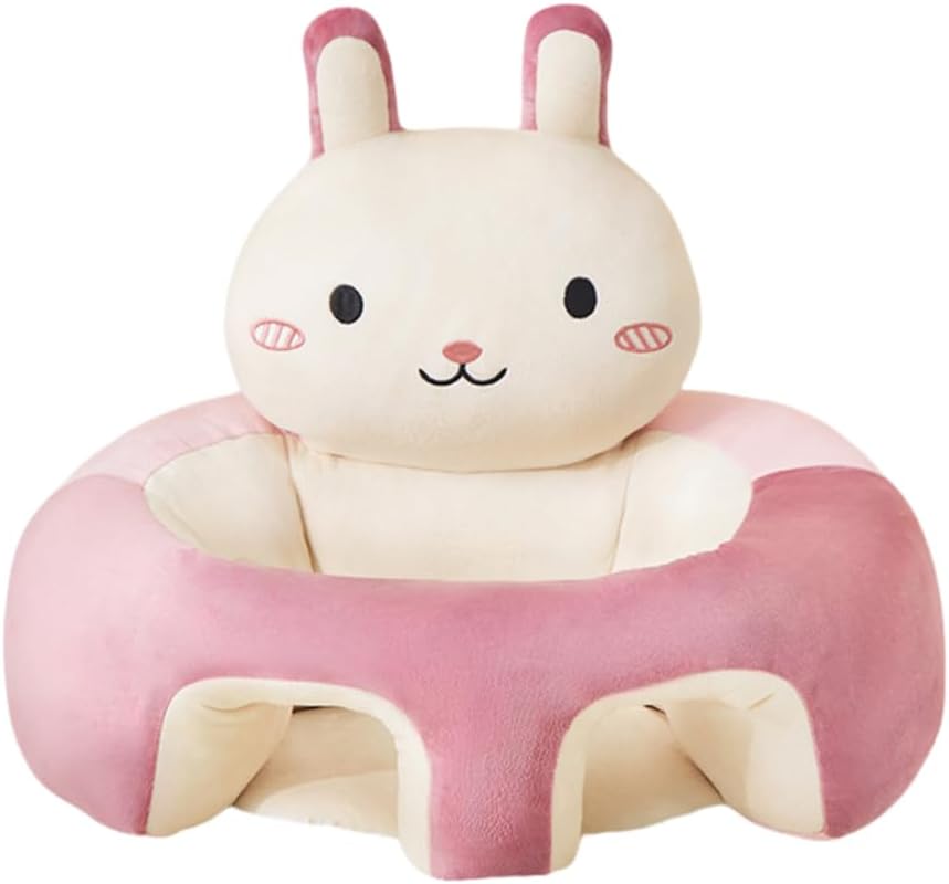 子供ソファー キッズソファー ベビーソファー ラウンジ お座り練習 ダイニングチェア ぬいぐるみソファー シングルソファー ソフトチェア 可愛い動物デザイン 気持ちいい (D 48*60cm)
