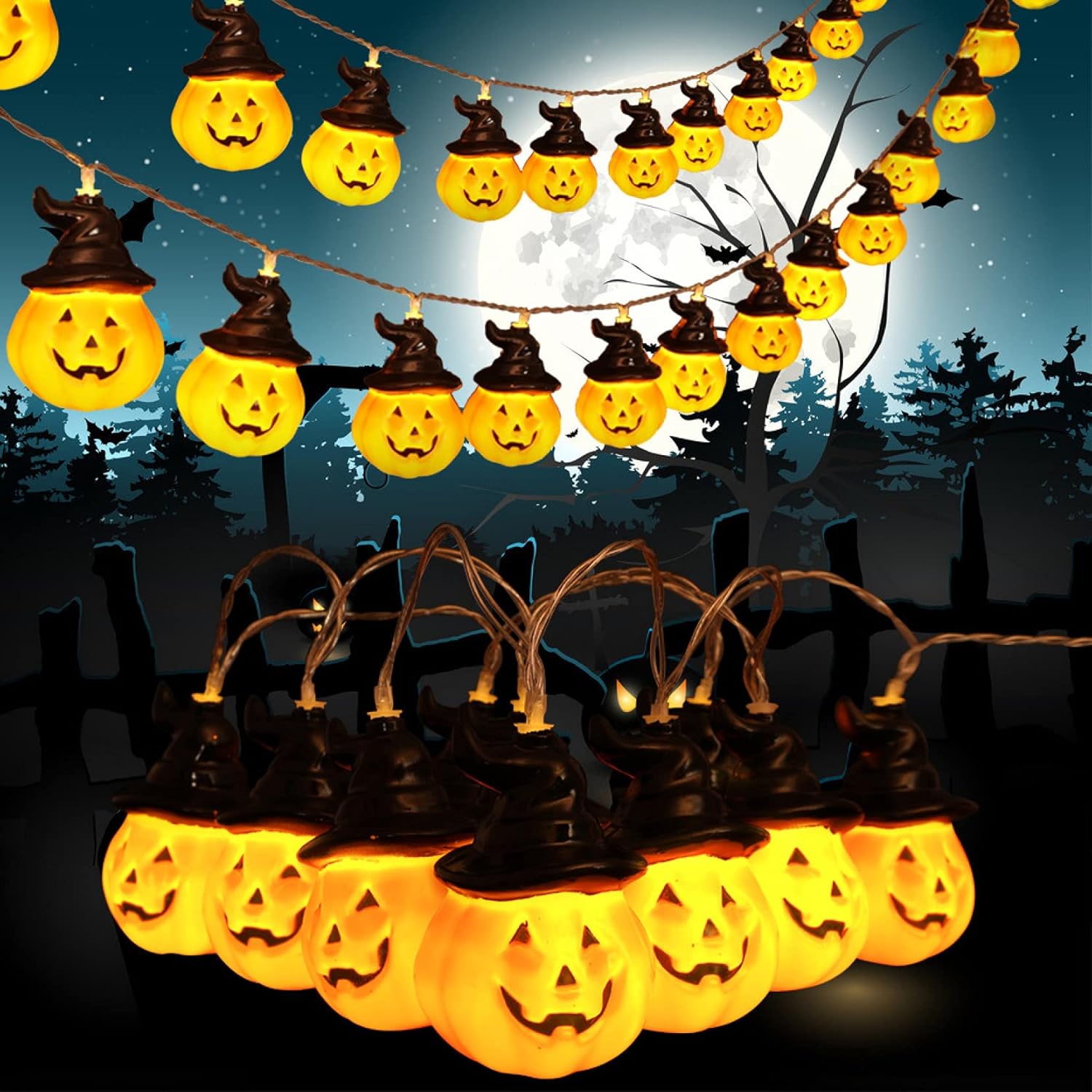 イルミネーション ライト LED ハロウィン 防水 LEDライト 5m 飾り パーティ 省エネ インテリア カボチャ アウトドア 結婚式 庭対応 屋外 誕生日 ハロウィン クリスマス ハロウィン飾り