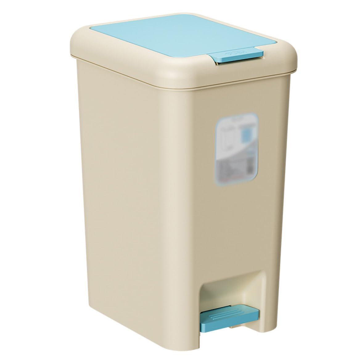ゴミ箱 ふた付き キッチン 15L シンプル ブルー スリムペダル おしゃれ 分別 スリム ペダル ごみ箱 ダストボックス ダストワゴン 分別ゴミ箱 フタ付き ペダル式 縦型 収納 キッチン収納 プラ｜Libre777
