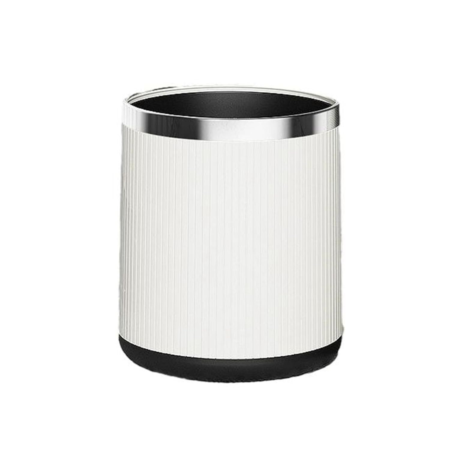 ゴミ箱 フタなし 10L ダストボックス 丸型 ごみ箱 ゴミ袋が見えない スリム おしゃれ シンプル 抗菌 部屋 キッチン リビングルーム トイレ 浴室 オフィス用 プラスチック ホワイト