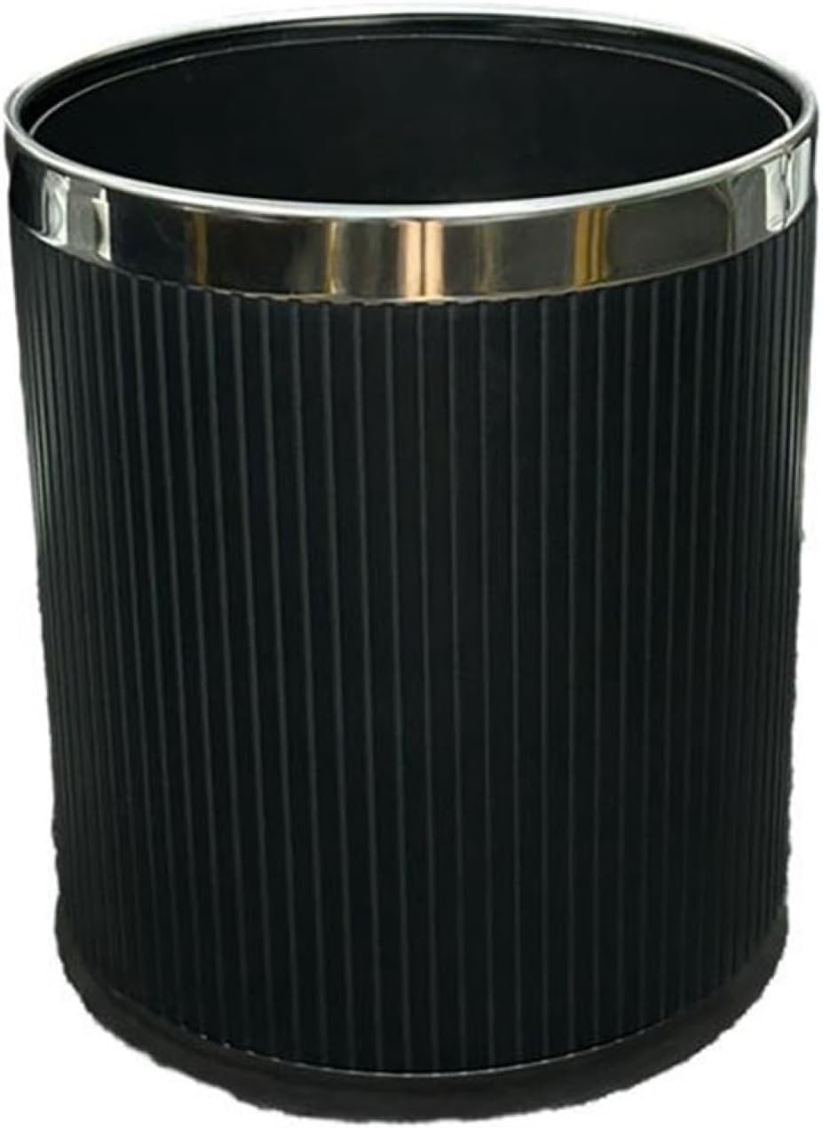 ゴミ箱 フタなし 10L ダストボックス 丸型 ごみ箱 ゴミ袋が見えない スリム おしゃれ シンプル 抗菌 キッチン 部屋 リビングルーム トイレ 浴室 オフィス用 プラスチック ブラック