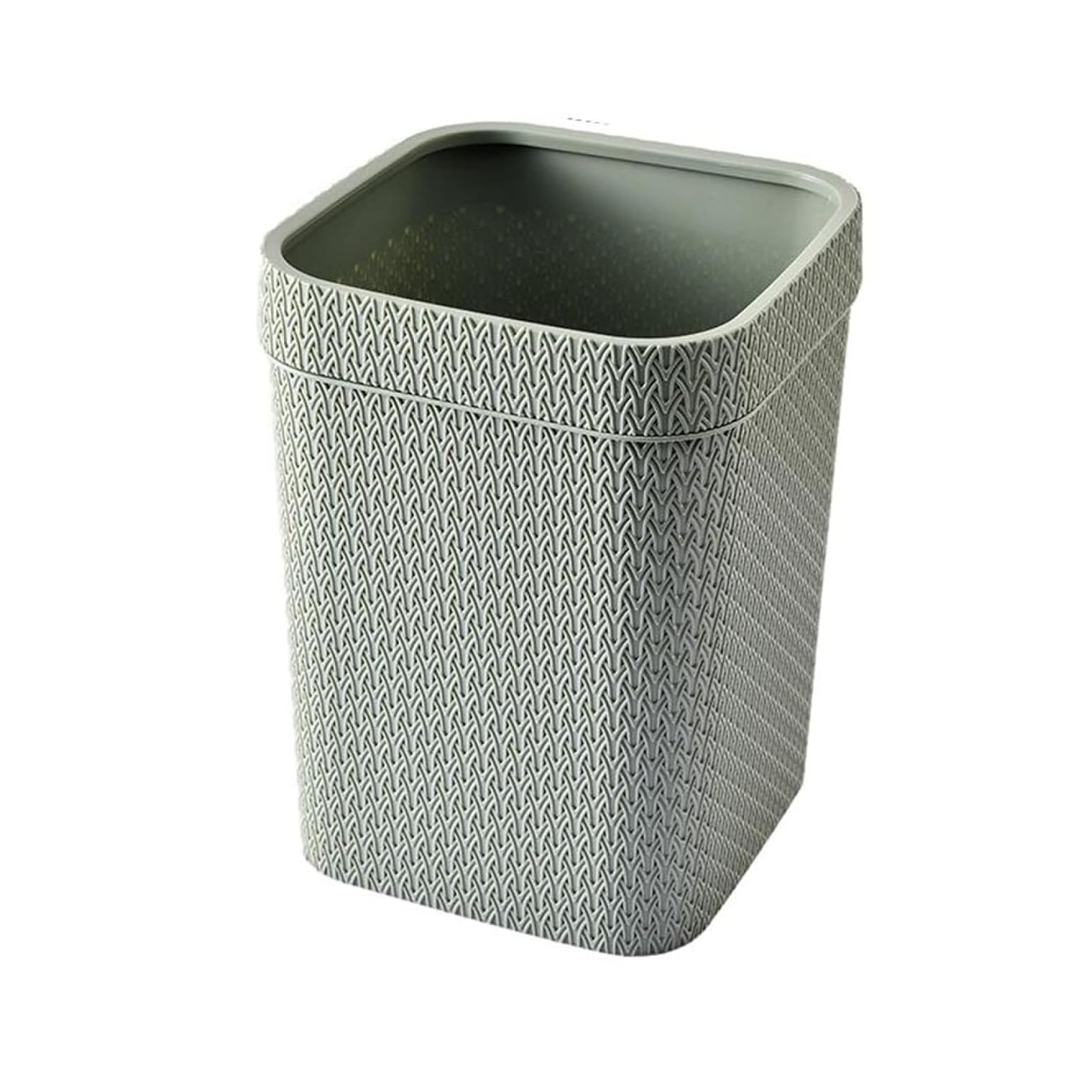 ゴミ箱 フタなし 15L ダストボックス 角型 ごみ箱 ゴミ袋が見えない おしゃれ スリム シンプル 抗菌 部屋 キッチン リビングルーム トイレ 浴室 オフィス用 プラスチック グリーン