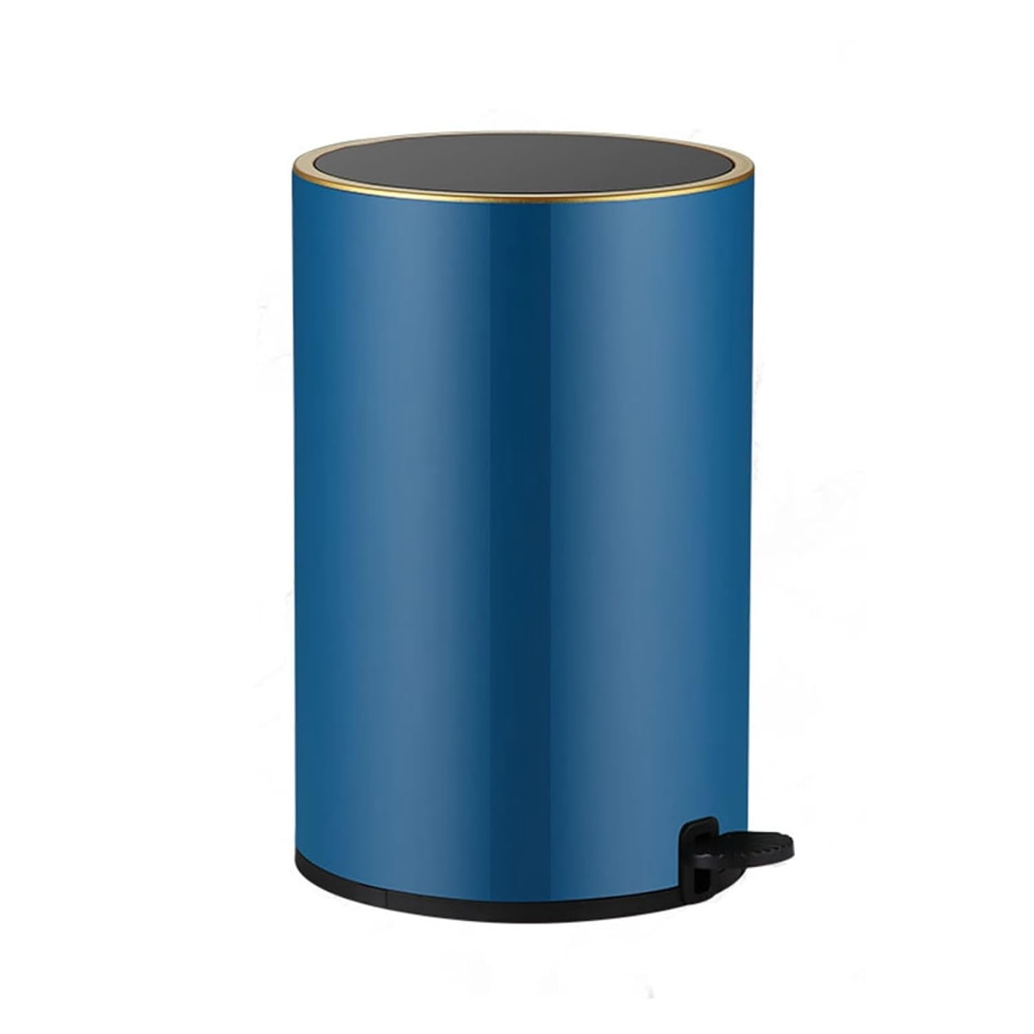 ゴミ箱 ふた付き 12L ダストボックス 丸型 ペダル式 ごみ箱 スリム おしゃれ 抗菌 消臭 密閉 音無し 部屋 キッチン リビングルーム トイレ 浴室 オフィス用 スチール ブルー