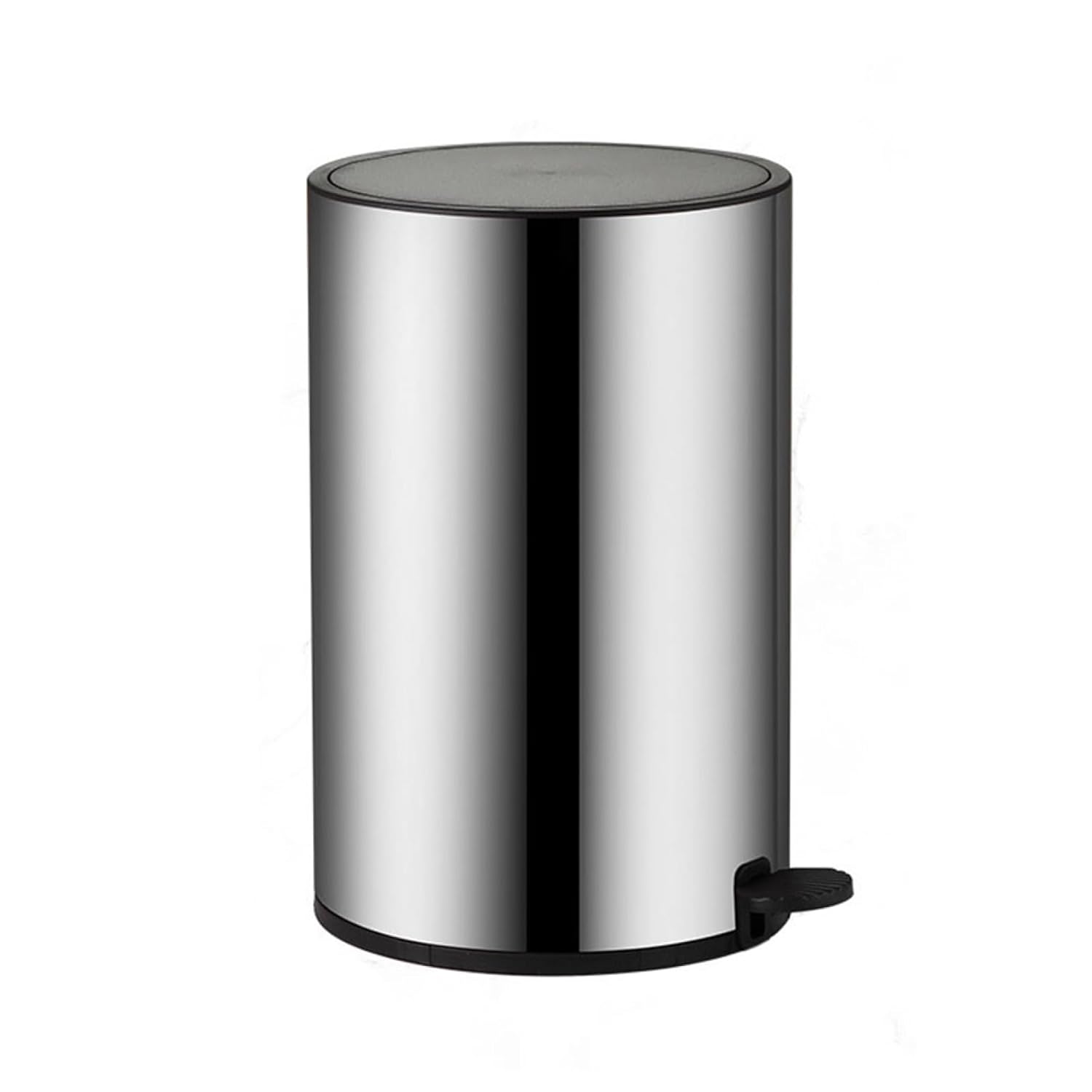 ゴミ箱 ふた付き 12L ダストボックス 丸型 ペダル式 ごみ箱 スリム おしゃれ 抗菌 消臭 密閉 音無し 部屋 キッチン リビングルーム トイレ 浴室 オフィス用 スチール シルバー