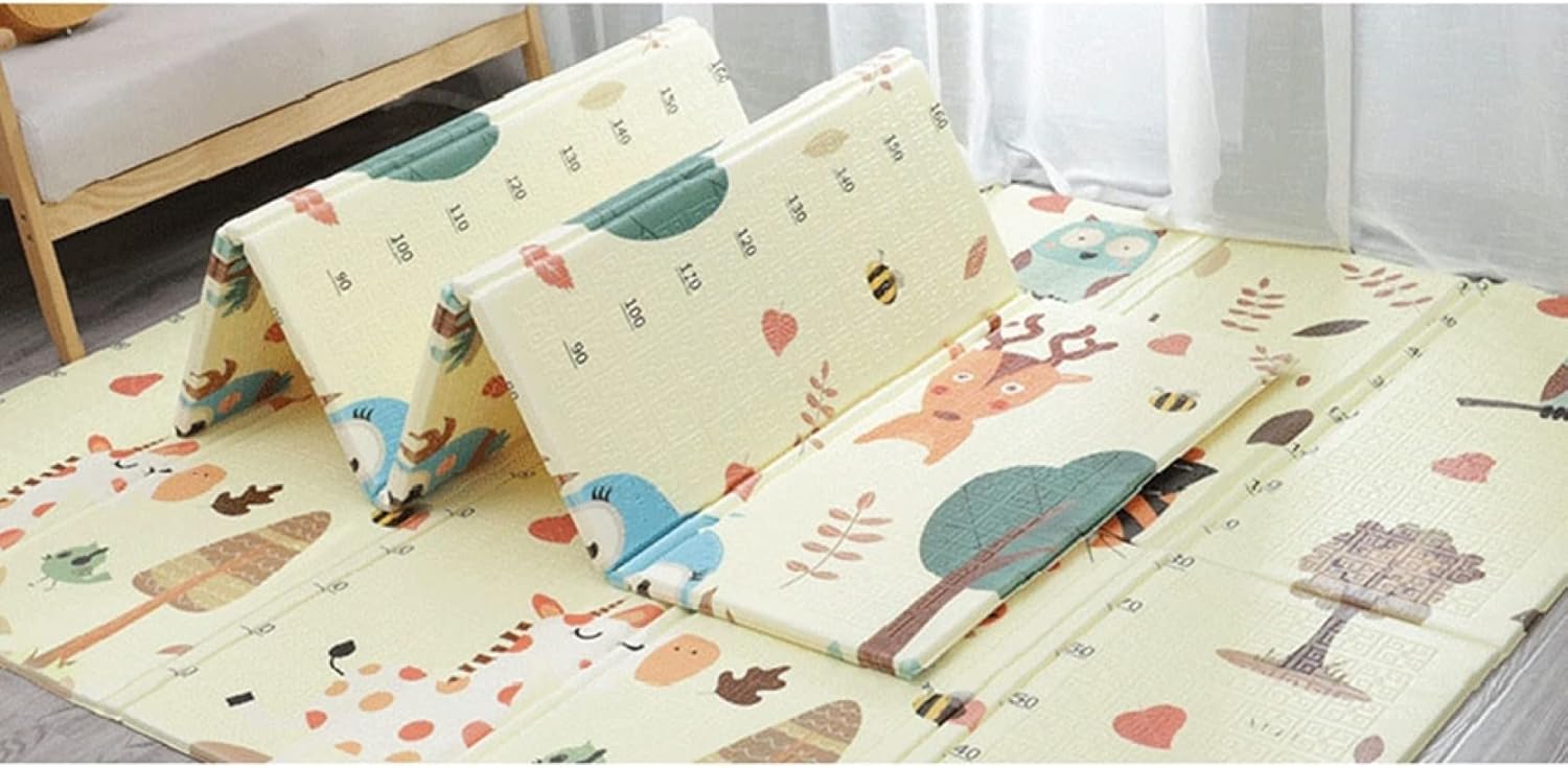 ベビーマット 1.5*200*1.5cm キッズ用プレイマット 折りたたみ 子供 遊びな 学べる 楽しい 可愛い ジョイントマット薄手 厚手 出産祝い ルームマット フロアマット 清掃簡単 おしゃれ