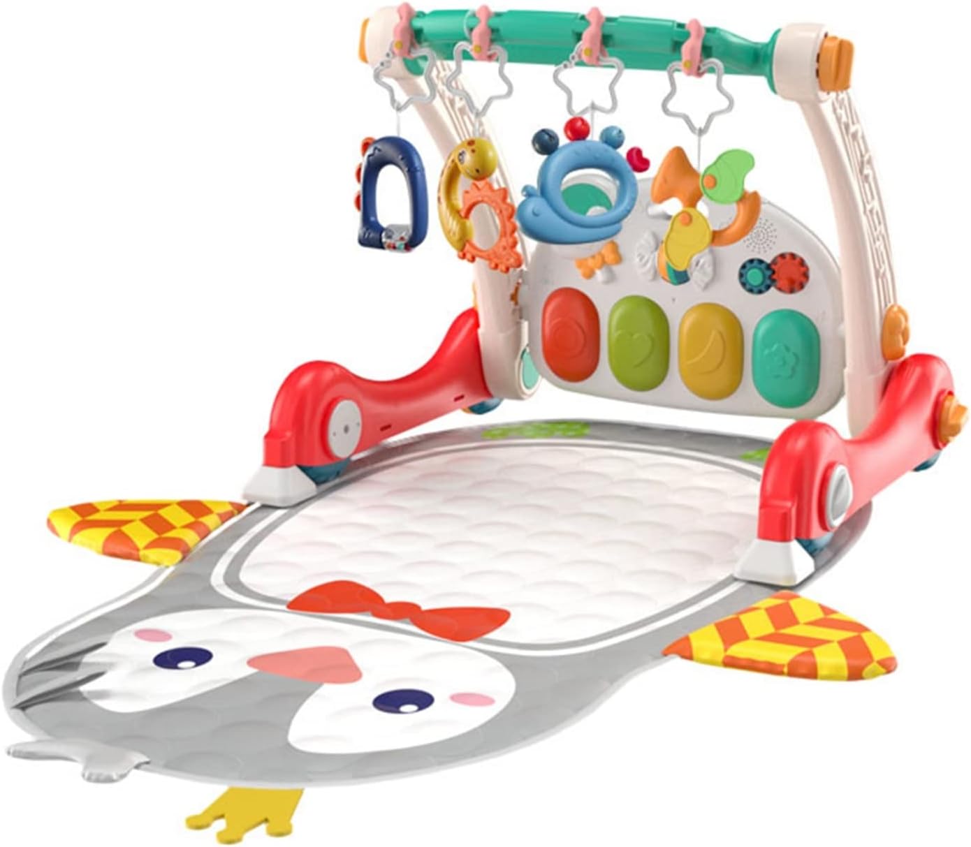 ベビージム 84*92*42cm 知育おもちゃ プレイマット 幼児 おもちゃ付き ベビージムマット プレイジム ベビーおもちゃ 新生児 出産準備 知育玩具 洗濯可能 ピアノジム ベビープレイマット 音